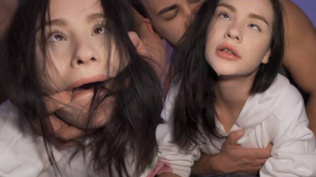 Жестко трахнул молодую брюнетку и накормил ее спермой