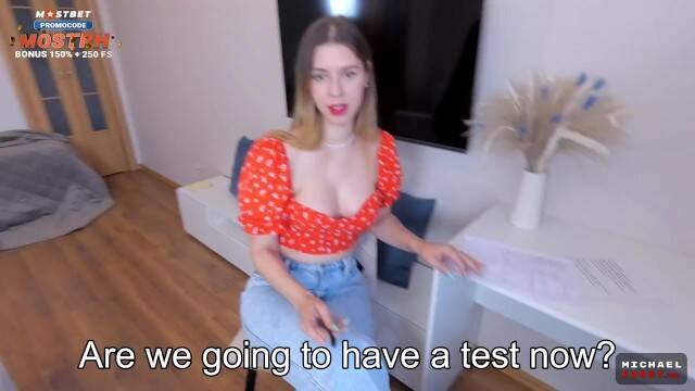 Блондинка отсосала другу после коротких уговоров и дала в жопу