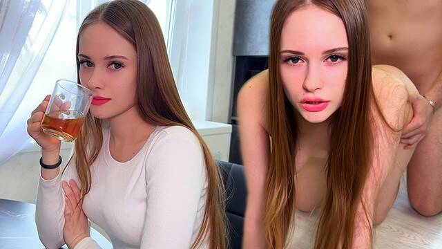 Красивая молодая телка проиграла брату секс и не пожалела