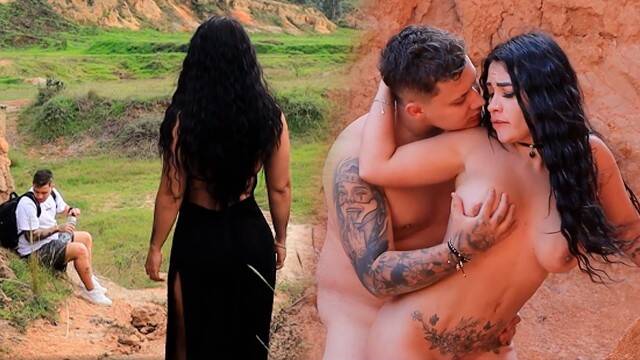 Встретил горячую незнакомку в каньоне и затрахал в рот и киску